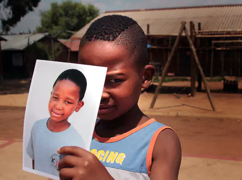 Boy with picture