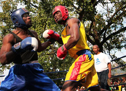 Boxers fighting in Yeoville
