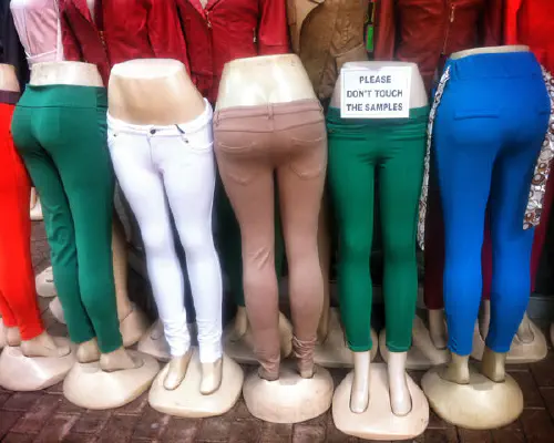 Mannequin legs in downtown Joburg