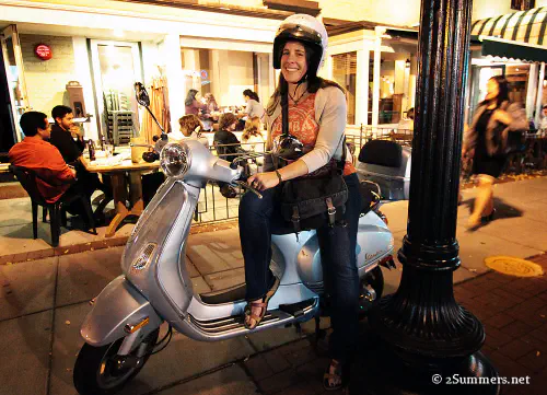 Heather on Vespa in DC