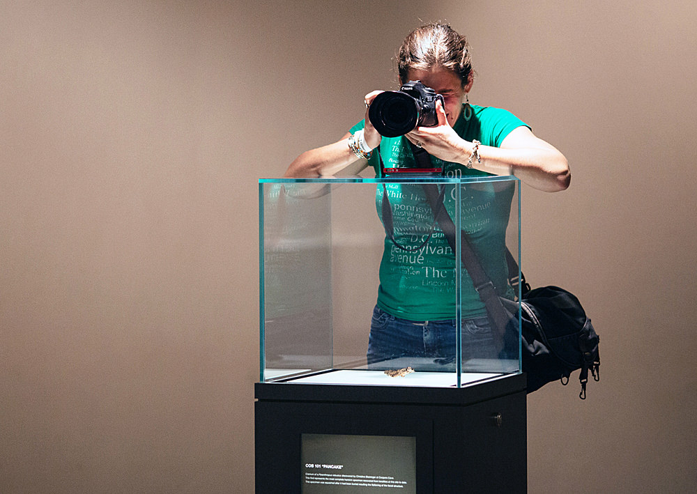 Heather in exhibit room