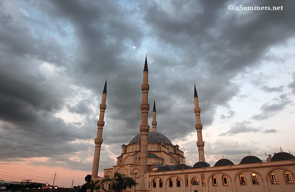 Mosque and moon