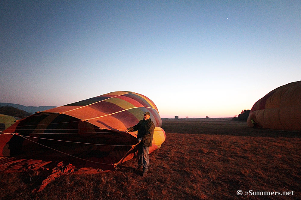 Inflating balloon early