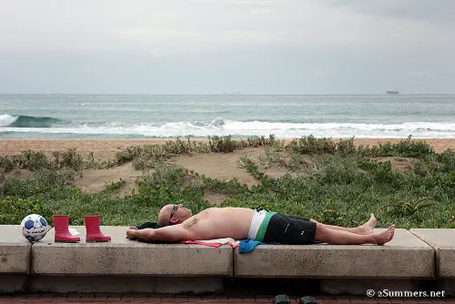 Sunbather in Durban