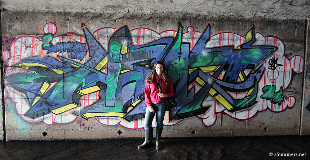 Heather and mural