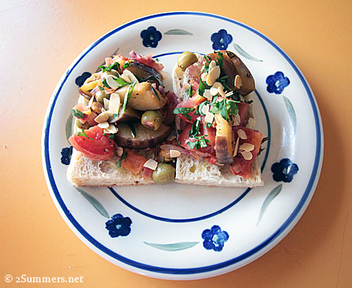 Caponata on ciabatta