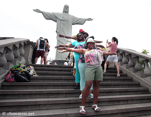 Tourists at Christ the Redeemer