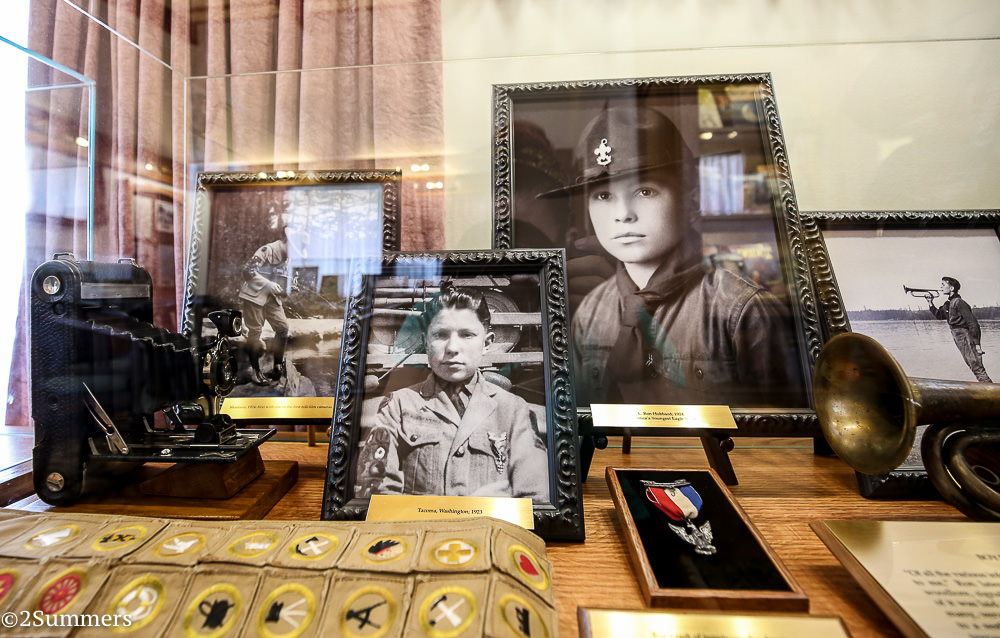 Photos and memorabilia at the L. Ron Hubbard House