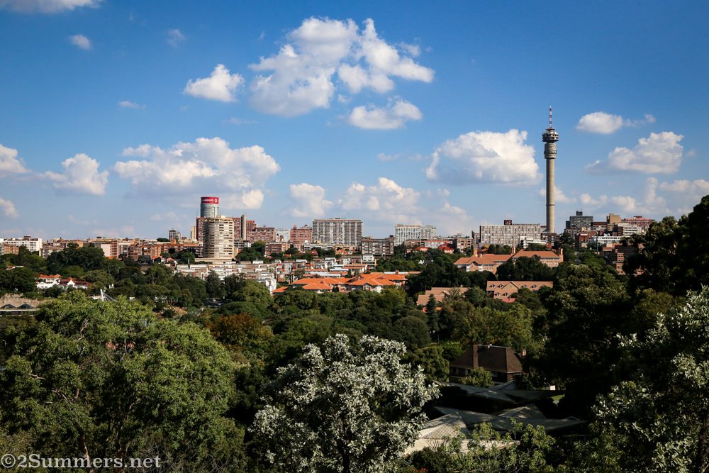 Joburg skyline from the top of the Wilds
