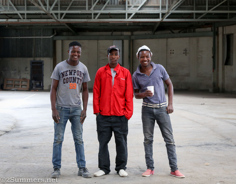 Portrait of workmen at One Eloff