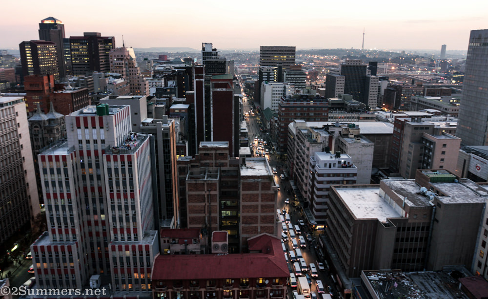 Joburg skyline from Lister building