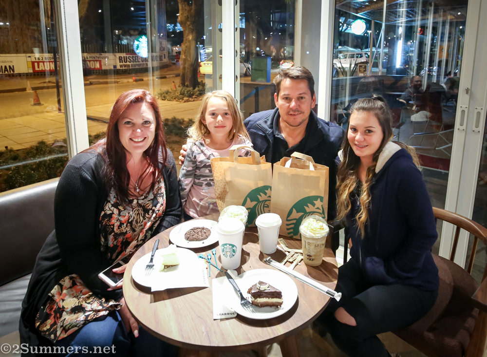 Family at Starbucks