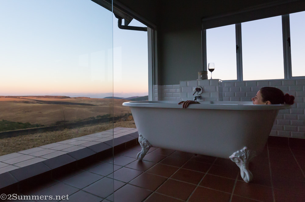 Heather in tub at Brahman Hills