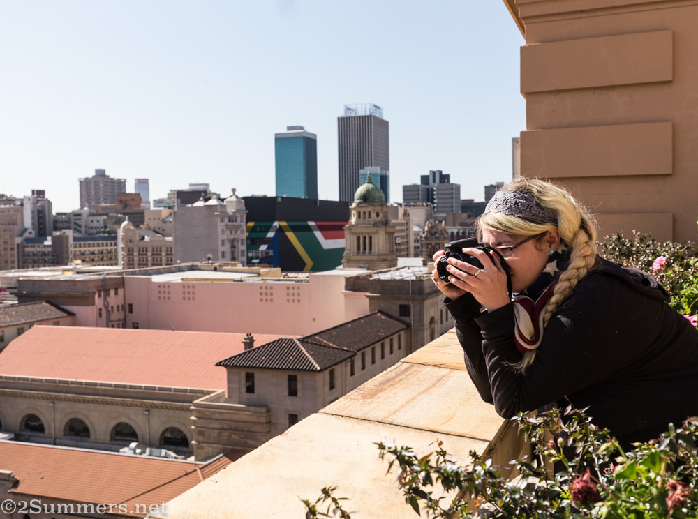 Merishia on Apprentice Penthouse balcony