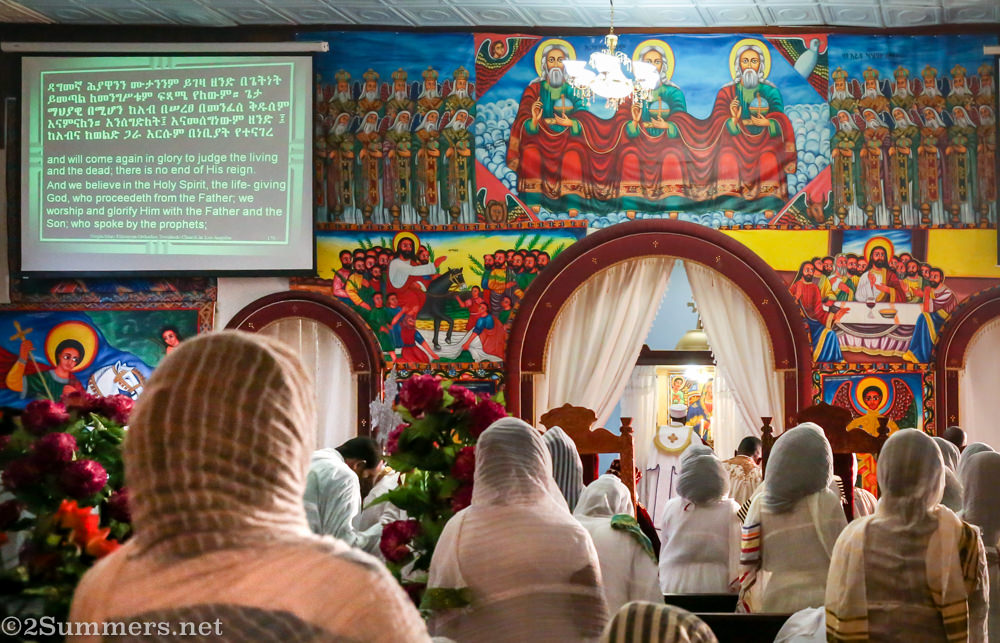 View from the back of the Ethiopian church