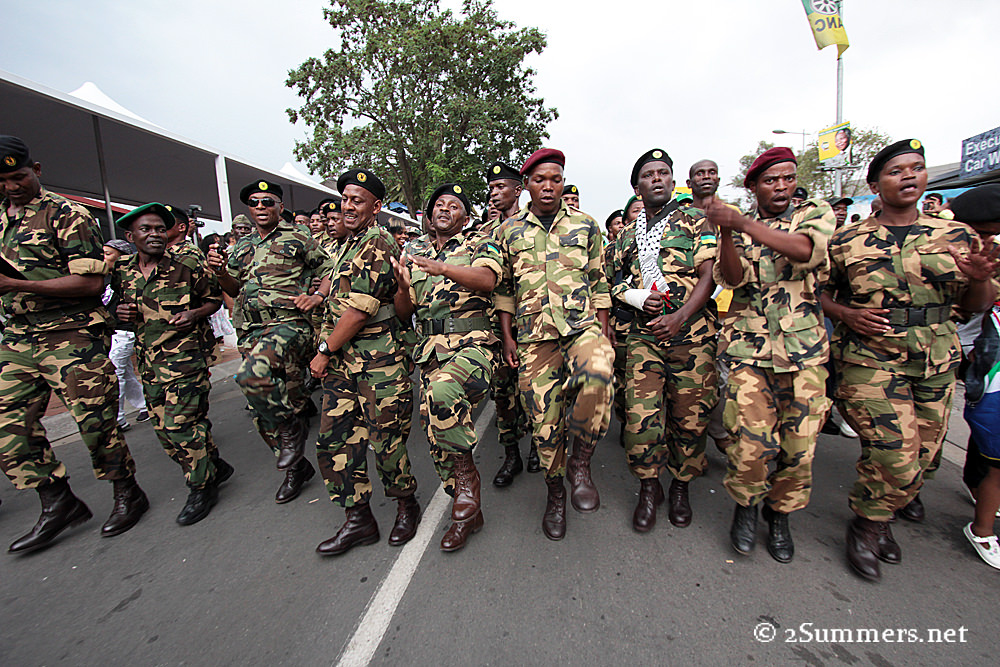 MK marching in Soweto on the weekend of Nelson Mandela’s death