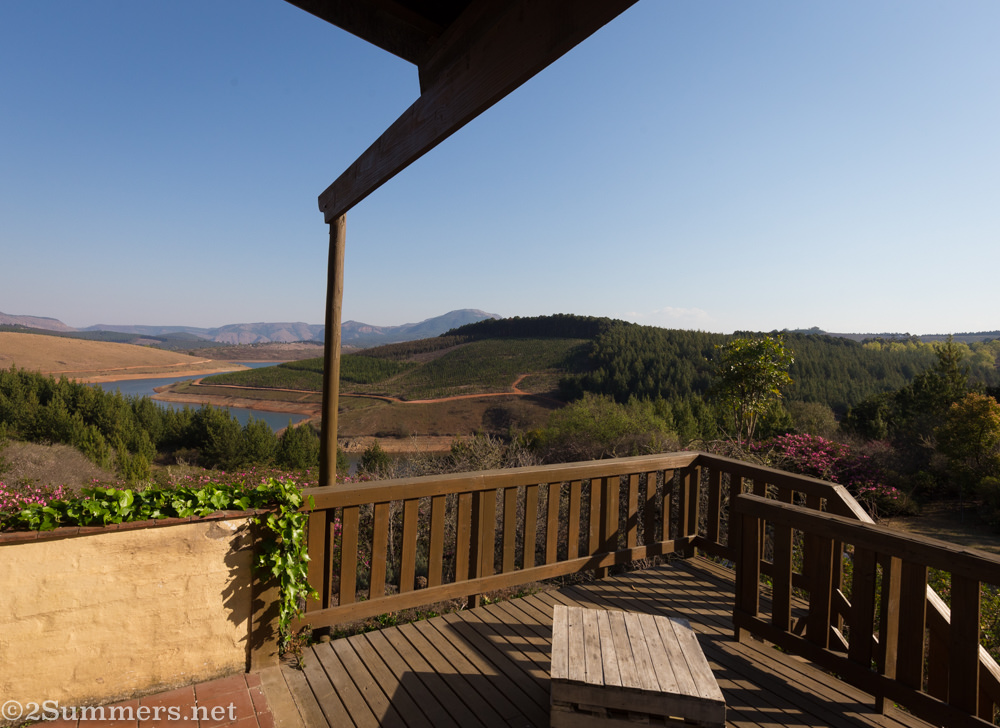 Blueberry Heights cottage view over Ebenezer Dam