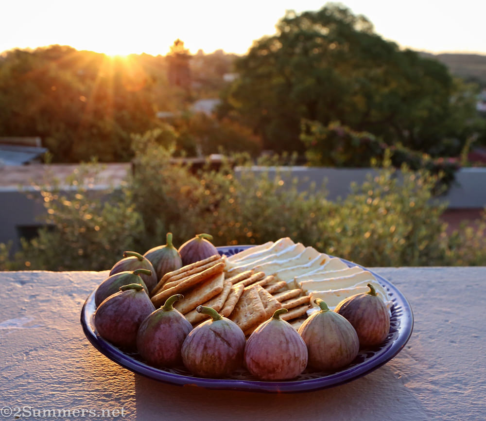 Figs and cheese at Ruth and Michale’s house