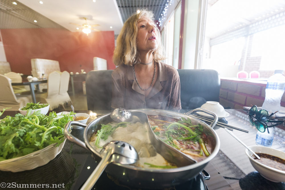 Marie-Lais and hot pot steam