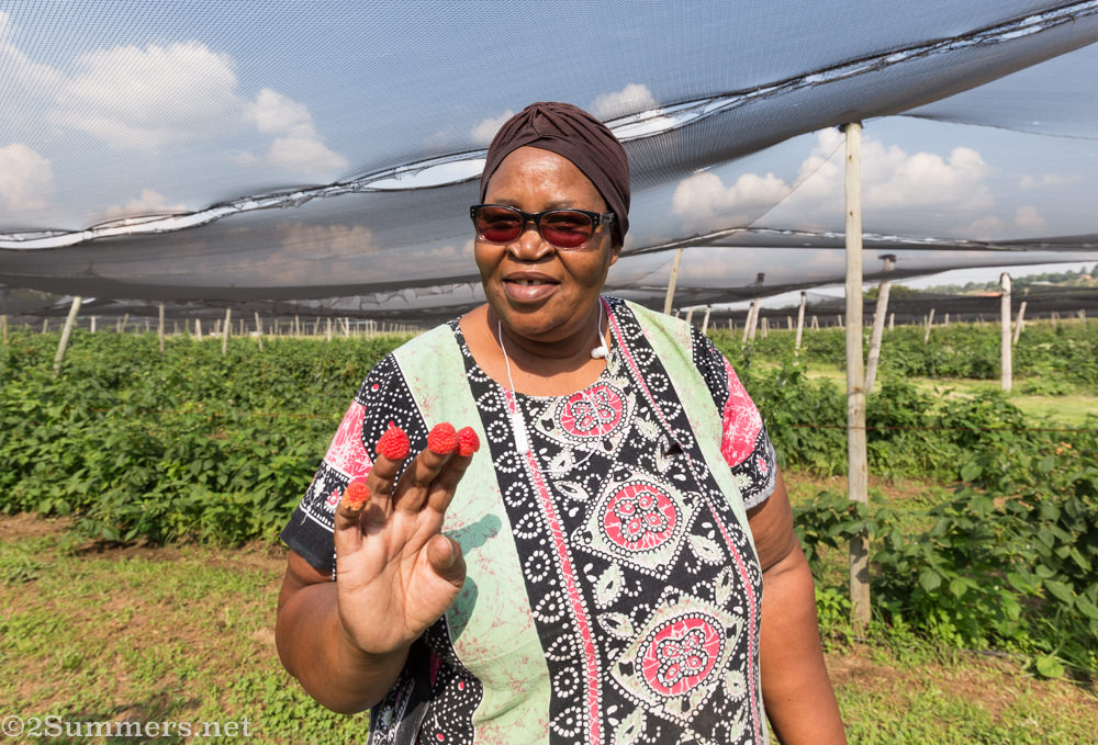 Lungi grows raspberries from the tips of her fingers