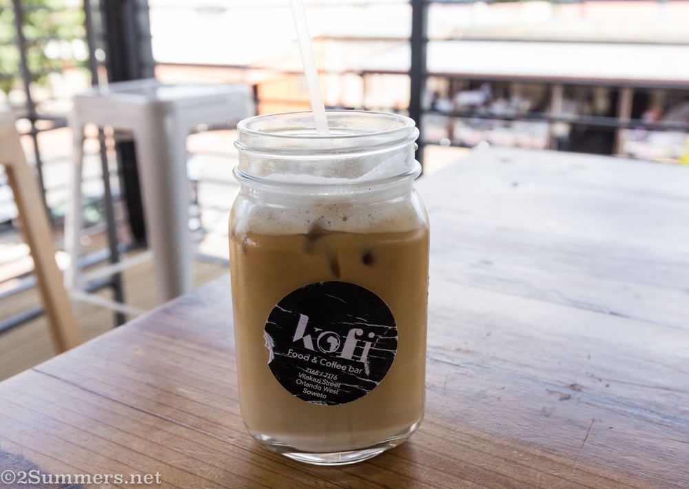Iced coffee from Kofi Afrika