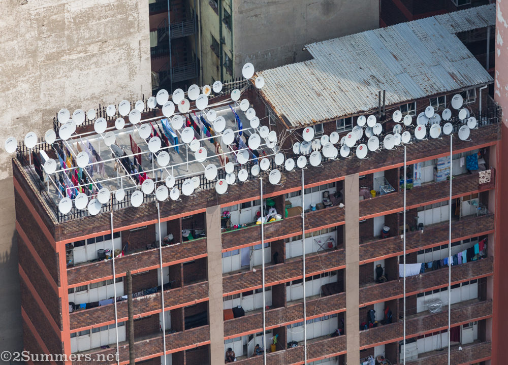Satellite dishes in Hillbrow