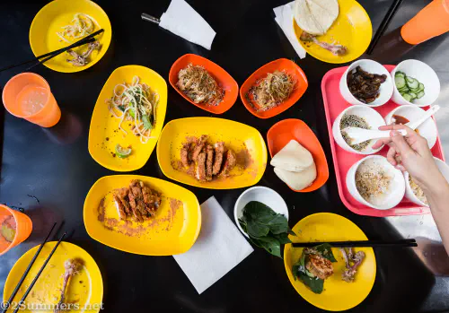 Table of food at Glory