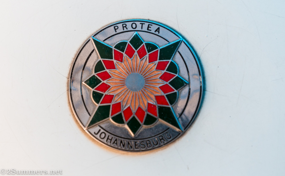 Protea hood ornament in Transport Museum