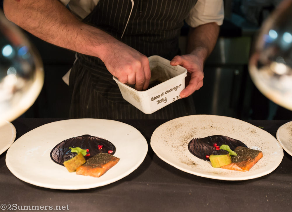 Food plated at Delaire Graff Restaurant