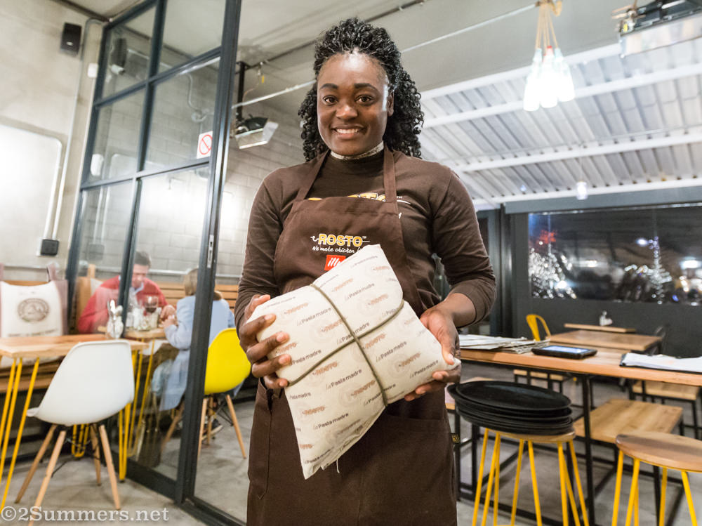 Bongani and Alfonsina the yeast, at Rosto