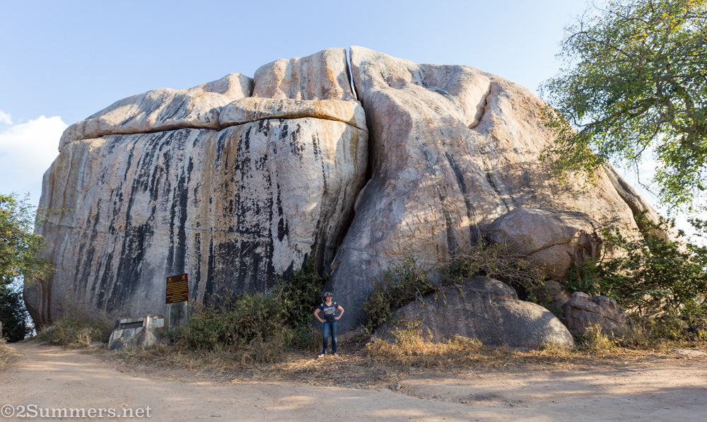 Heather at the Stevenson-Hamilton Memorial