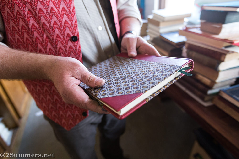 Handmade journal from impressed