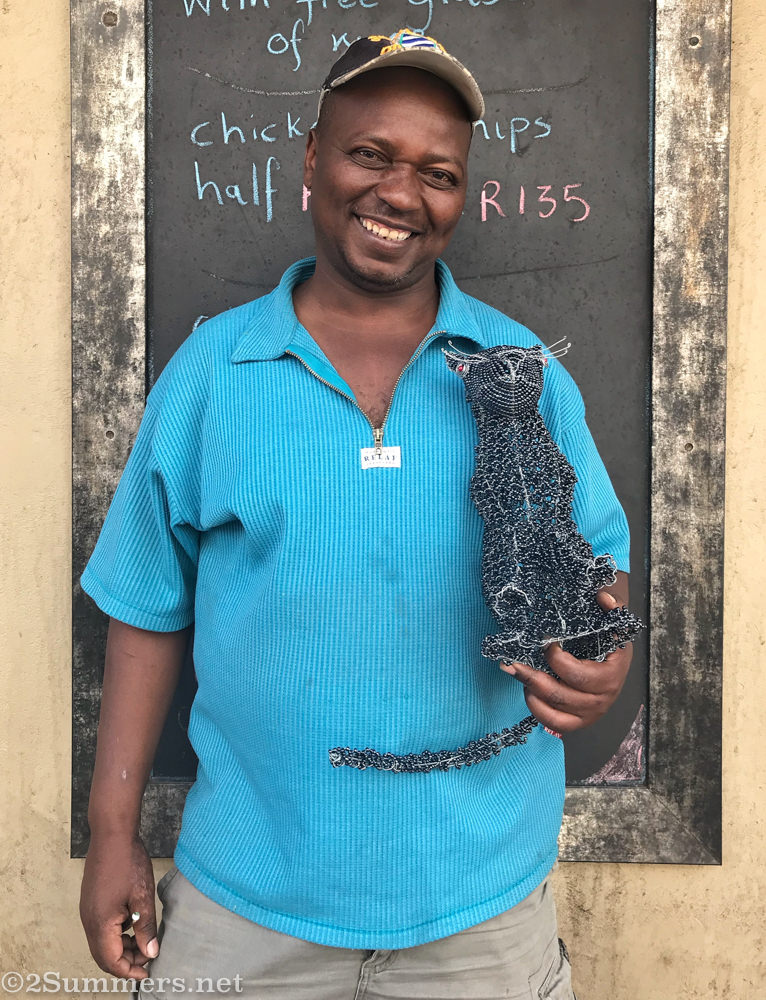 Shepherd and the beaded Melville Cat