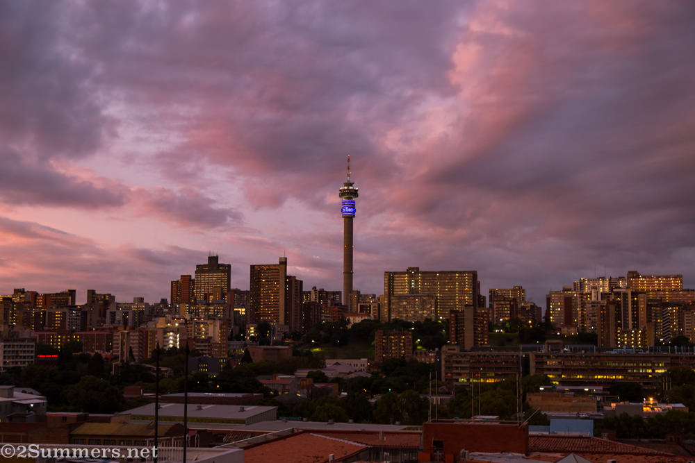 Hillbrow skyline at dusk