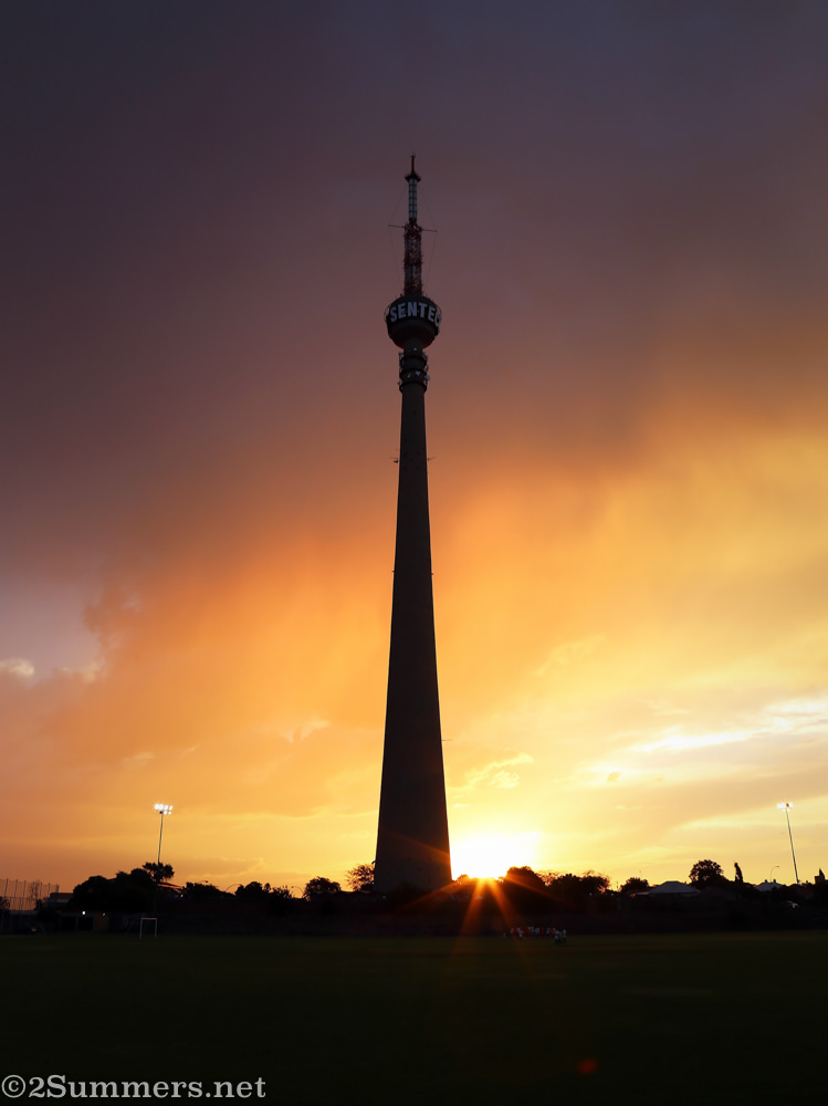 Sentech Tower at sunset