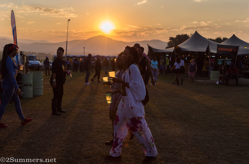 Sunset at the Bushfire festival