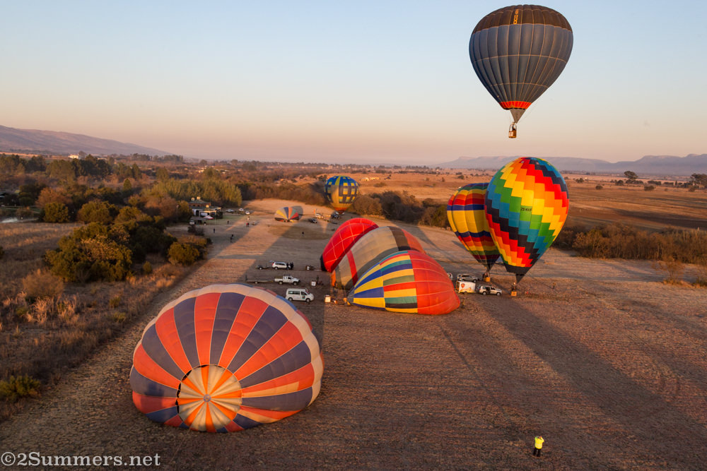 Balloons getting ready at Bill Harrop’s