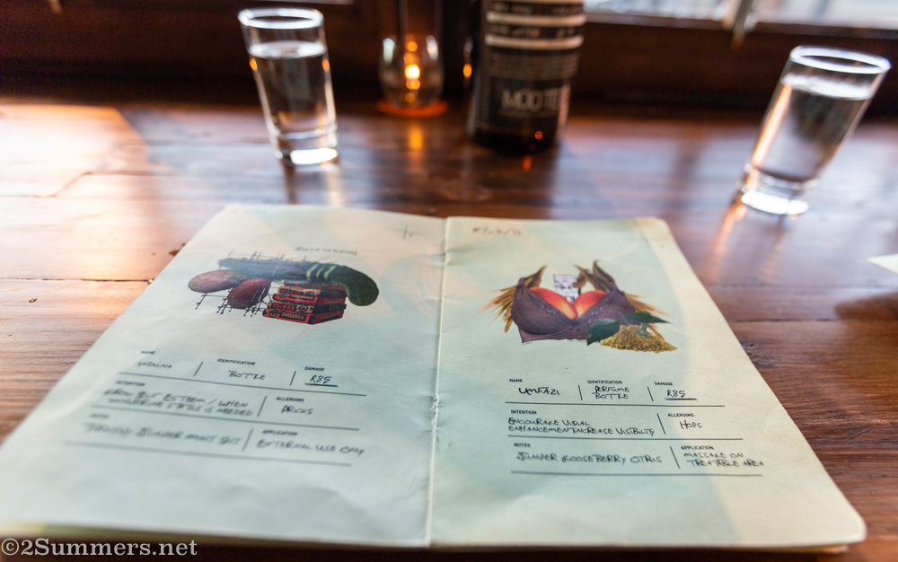 Menu page at Mooteebar