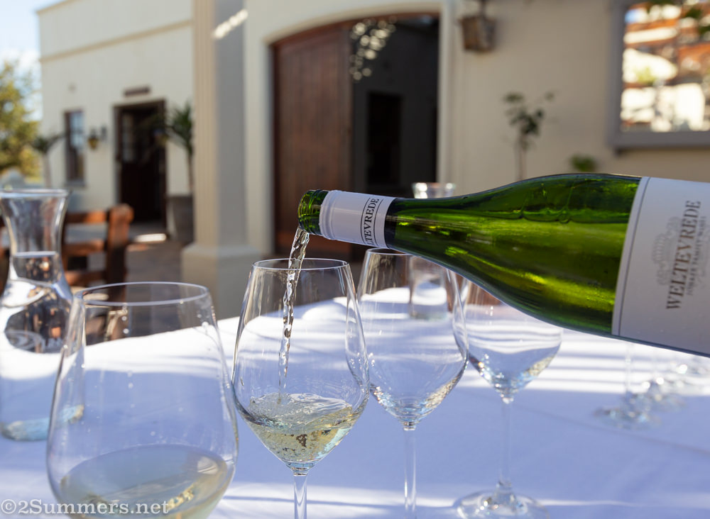 Wine tasting at Weltervrede