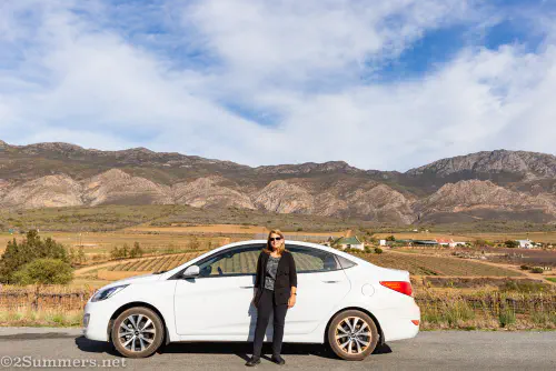 Mom on road trip in South Africa -- Route 62