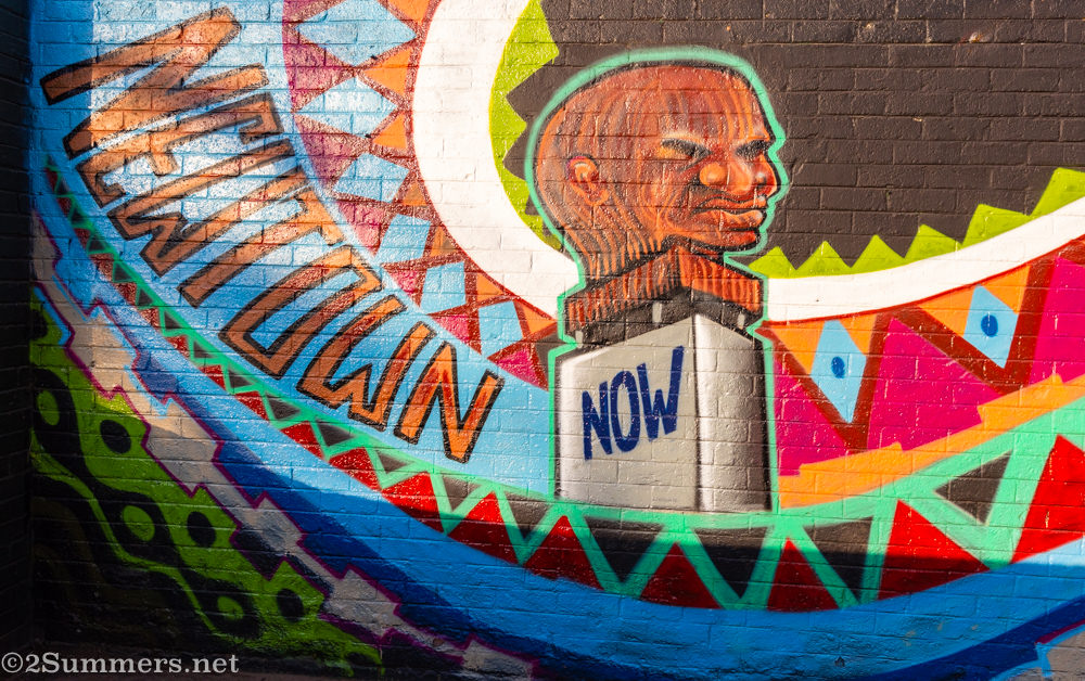 Newtown head graffiti