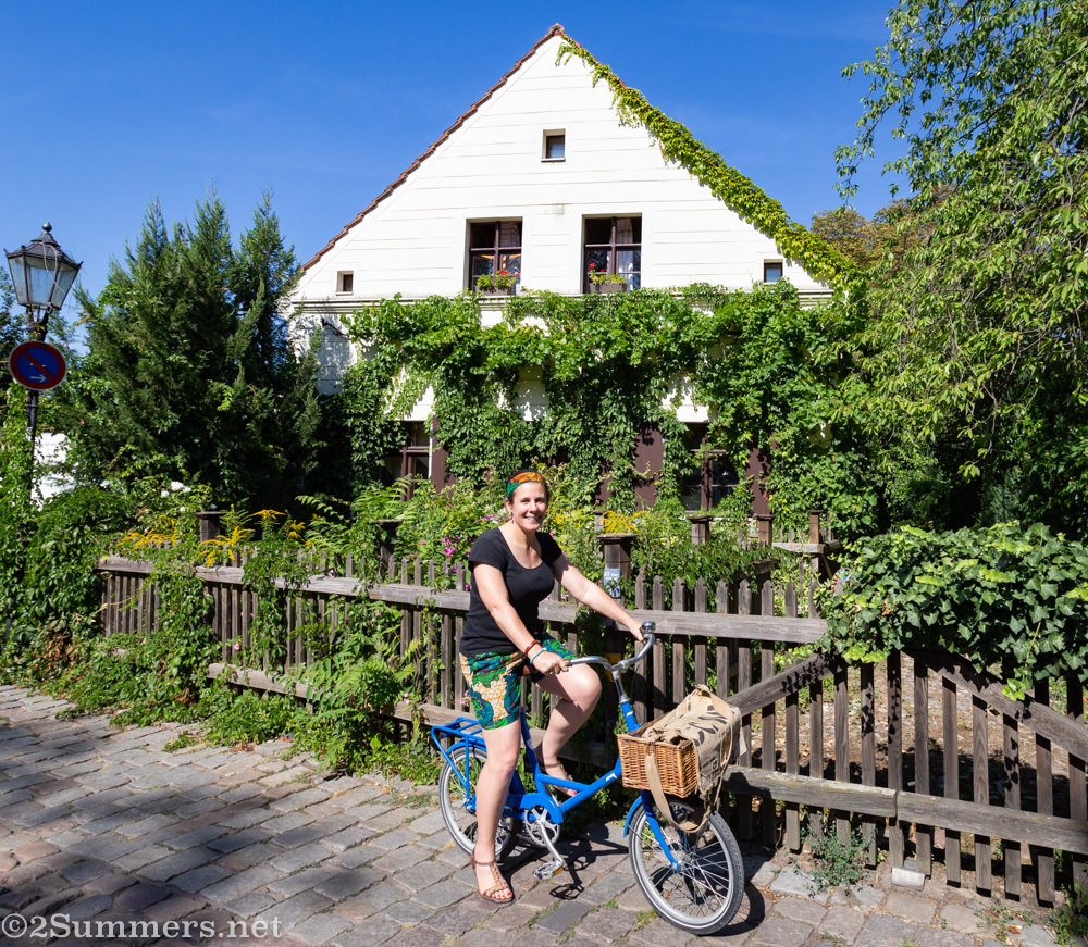 Heather on a bike in Berlin