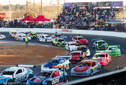 Car cruising on Rock Raceway in Brakpan