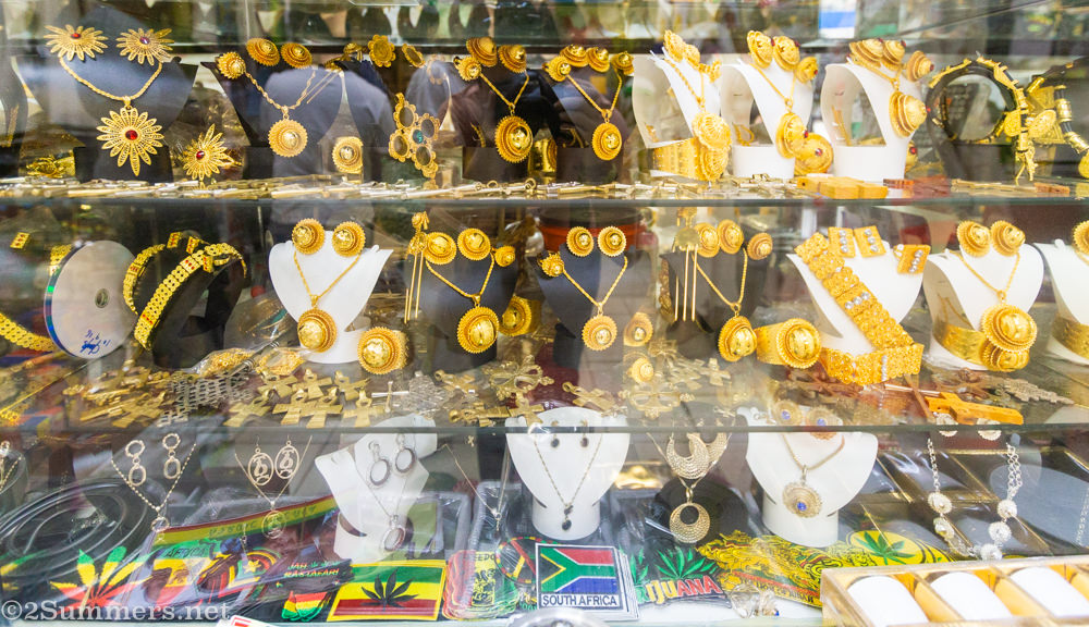 Gold pendants for sale in the Majesty Building