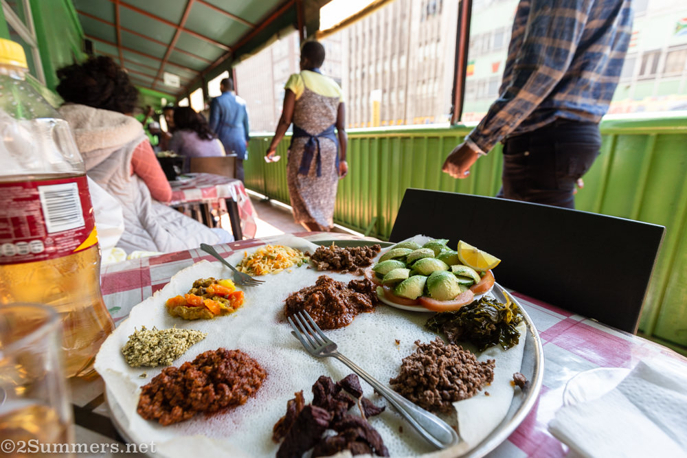 Platter of food at Majesty Building