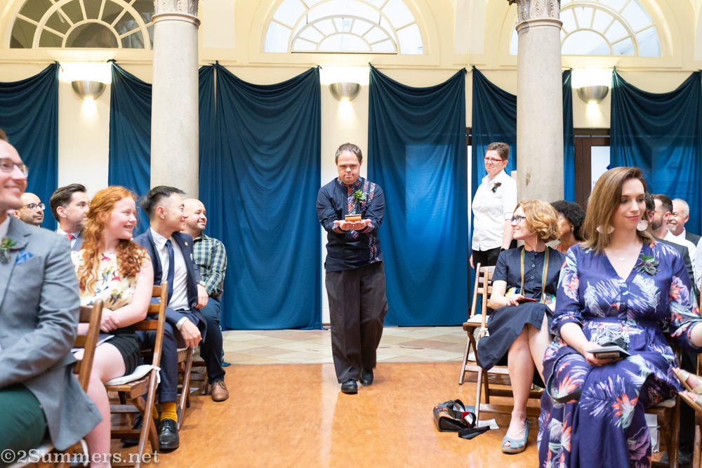 Andrew, the ring-bearer for Thomas and Guy.