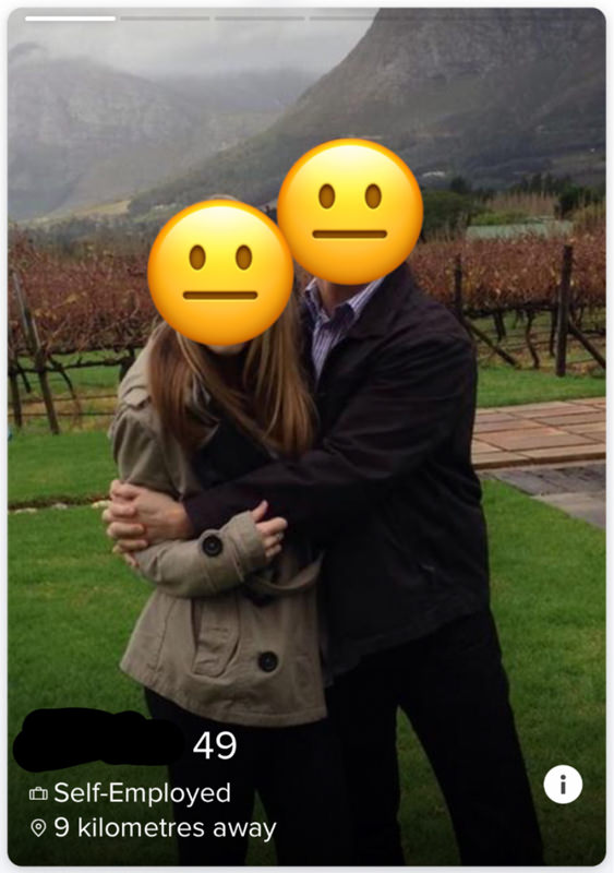 Tinder profile man and woman