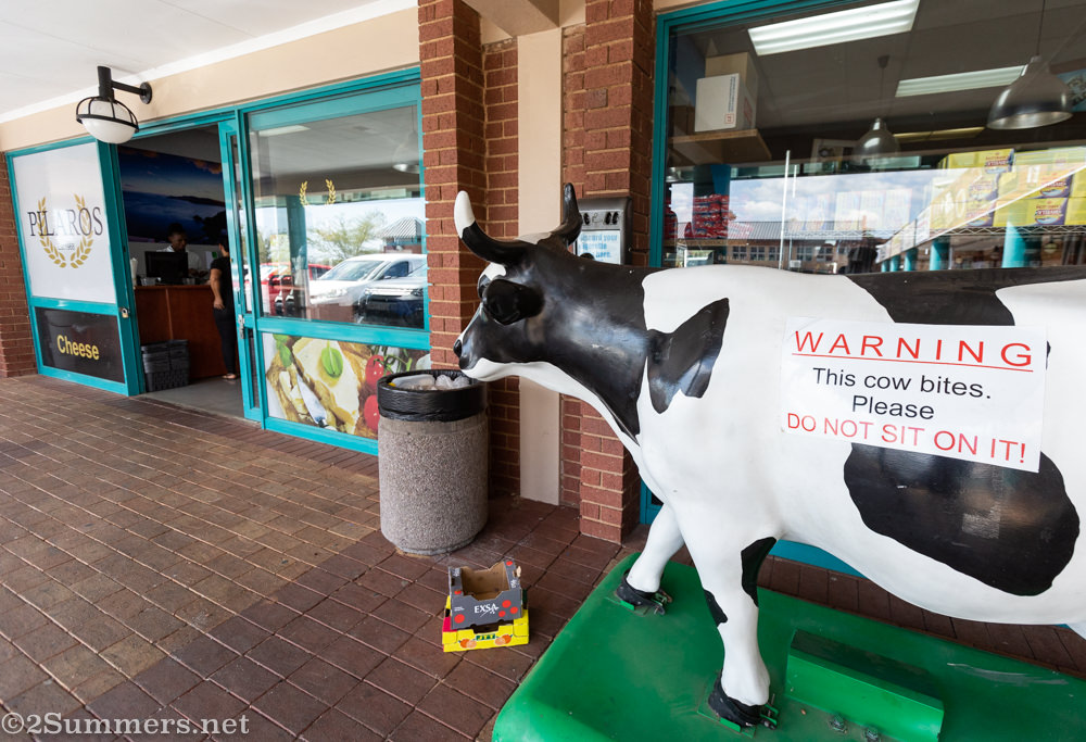 Outside Pilaros cheese shop