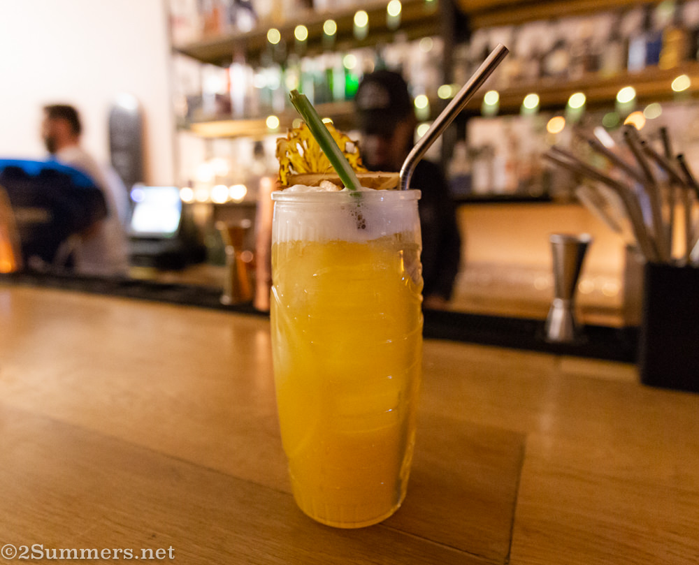 Pineapple gin cocktail at Tonic