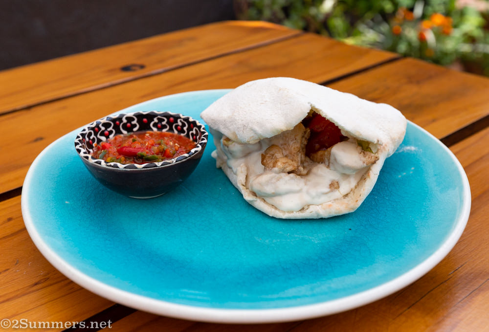 Chicken shawarma in pita from Ba-Pita